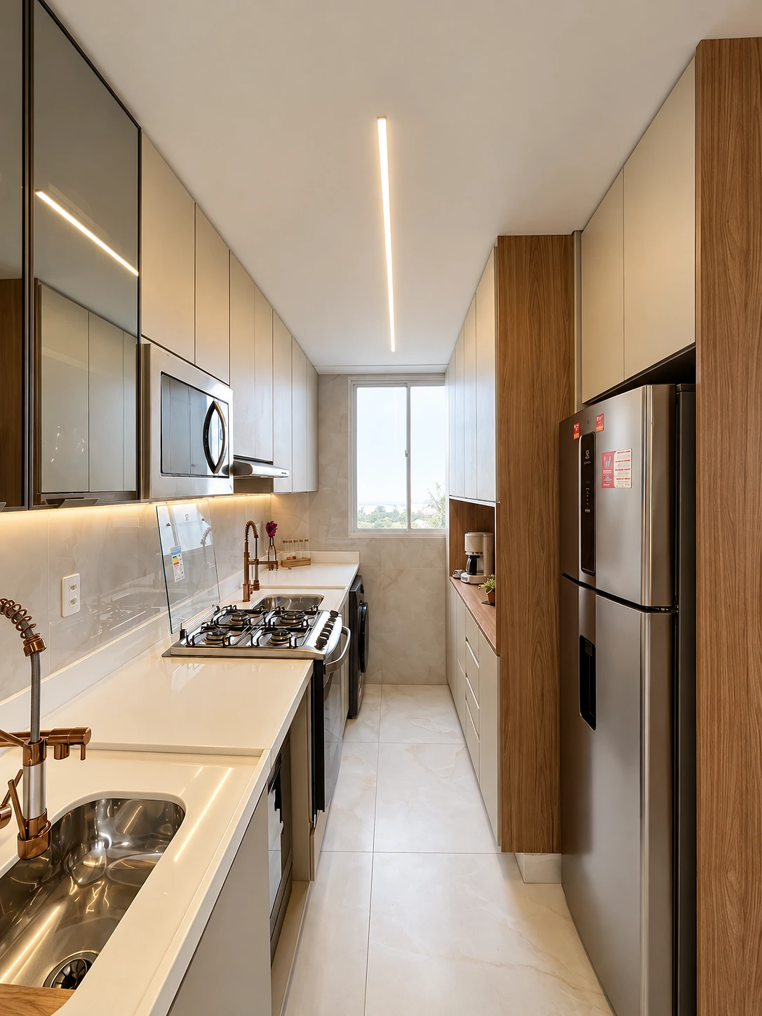 Cozinha finalizada após o projeto da RB Interiores